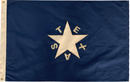 Vintage Texas Lorenzo De Zavala 2'x3' Embroidered Flag ROUGH TEX® 1836 Cotton