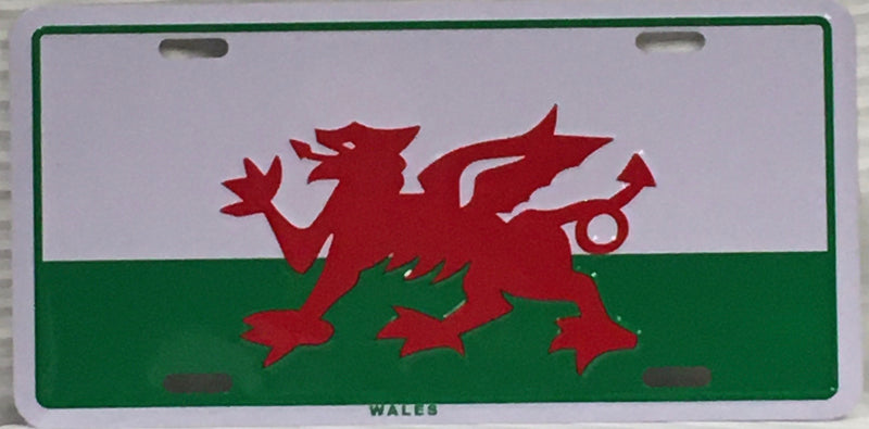 Wales Flag Embossed License Plate