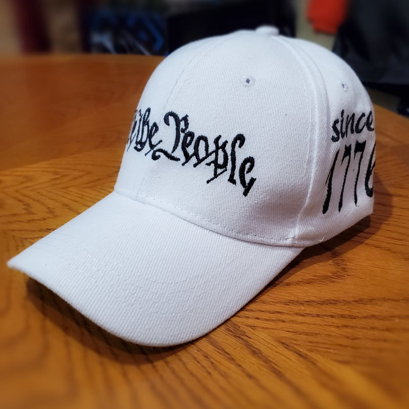 We The People 1776 White Embroidered Cap