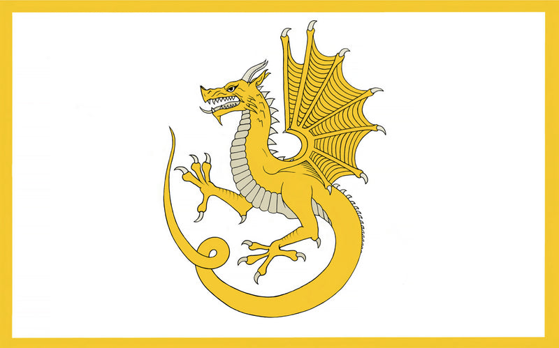 Y Draig Aur' Owain Glyndŵr 'Golden Dragon' 3'x6' Flag ROUGH TEX® Cotton