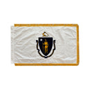 United States 56 Flags Set 3x5 Feet Cotton Gold Fringe Sleeve Premium Indoor Use One of Each American State & all Six U.S.A. Territories