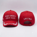 Make America Great Again Red Hat — 4-Sided Premium Embroidered | Trump 45-47 | Laurel Wreath Design Bill