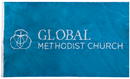 Global Methodist Church 3'X5' Embroidered Double Sided Flag ROUGH TEX® 300D with Sleeve & Fringe