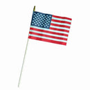 American Made in USA Stick Flags Sale 4"x6" Inches 8"x12" & 12"×18" No Fray U.S.A.