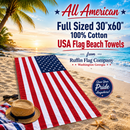 USA American Flag Beach Towels 100% Cotton 30"X60"