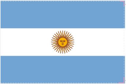 Argentina 2'x3' Flag ROUGH TEX® 100D