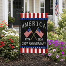 Betsy Ross 250th Anniversary Garden Flag 12x18" Double-Sided | Stars & Stripes 1776–2026