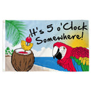 It's 5 O' Clock Somewhere! 12"x18" Flag Rough Tex® Boat Flag Double Sided