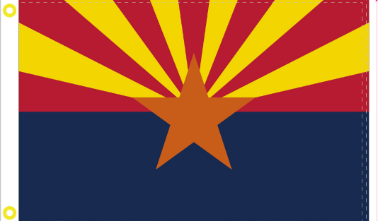 Arizona 12"x18" Car Flag ROUGH TEX® Knit Double Sided