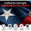 American Flags Overstock Sale 3' x 5' Feet USA Embroidered Stars All Sewn Stripes Brass Grommets 100% Nylon