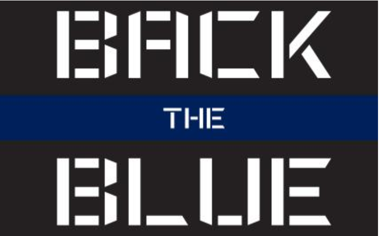 Back The Blue 12"x18" Car Flag ROUGH TEX® Knit Double Sided