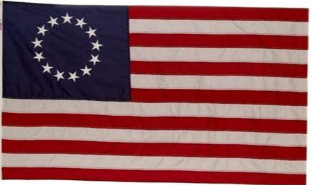 Betsy Ross American 8'x12' Embroidered Flag ROUGH TEX® 300D Nylon Heavy Duty