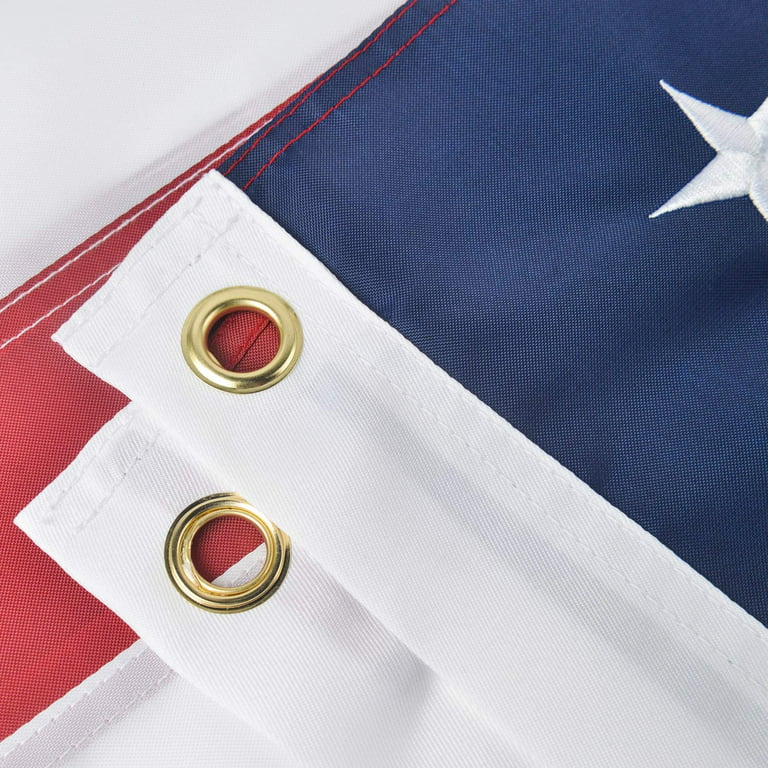USA Flags All American 100% Nylon 3x5 Feet Brass Grommets Embroidery