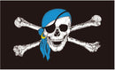Blue Hat Pirate 3'X5' Flag ROUGH TEX® 100D