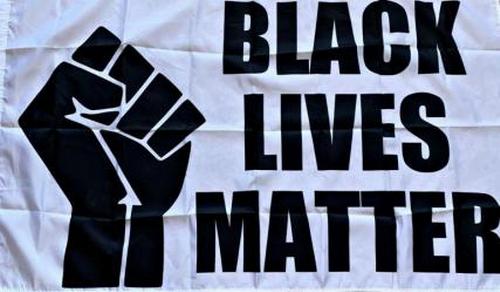 Black Lives Matter Fist White 3'X5' Flag ROUGH TEX®