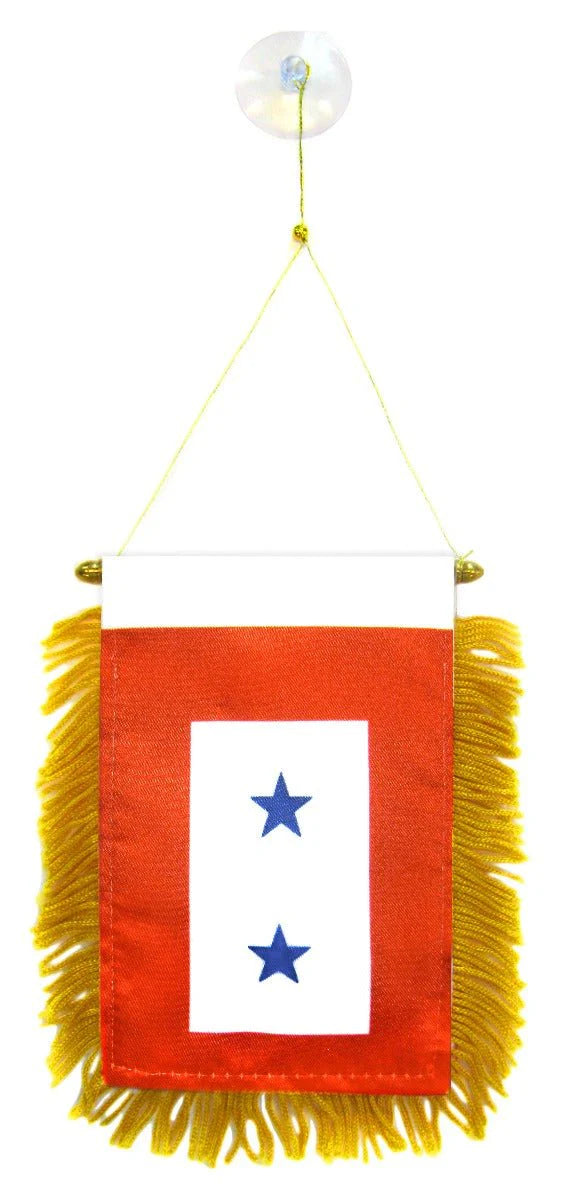 Blue Star Service Two Stars Flag Mini Banner