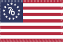 Betsy Ross 76 12"x18" Car Flag ROUGH TEX® Knit Double Sided