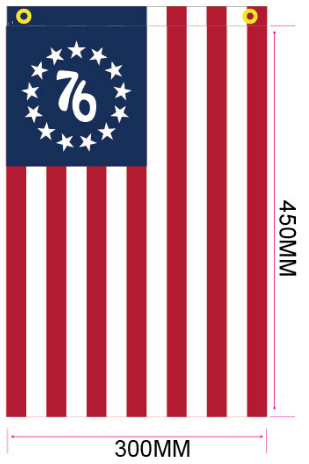 Betsy Ross 1776 12"x18" 100D ROUGH TEX® Double Sided Garden Flag