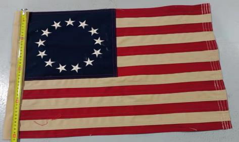 Betsy Ross Vintage 12"x18" Embroidered Flag ROUGH TEX® Cotton