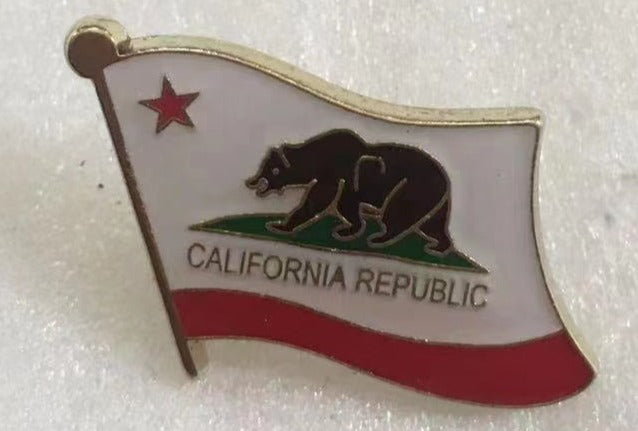 California Republic Wavy Lapel Pin