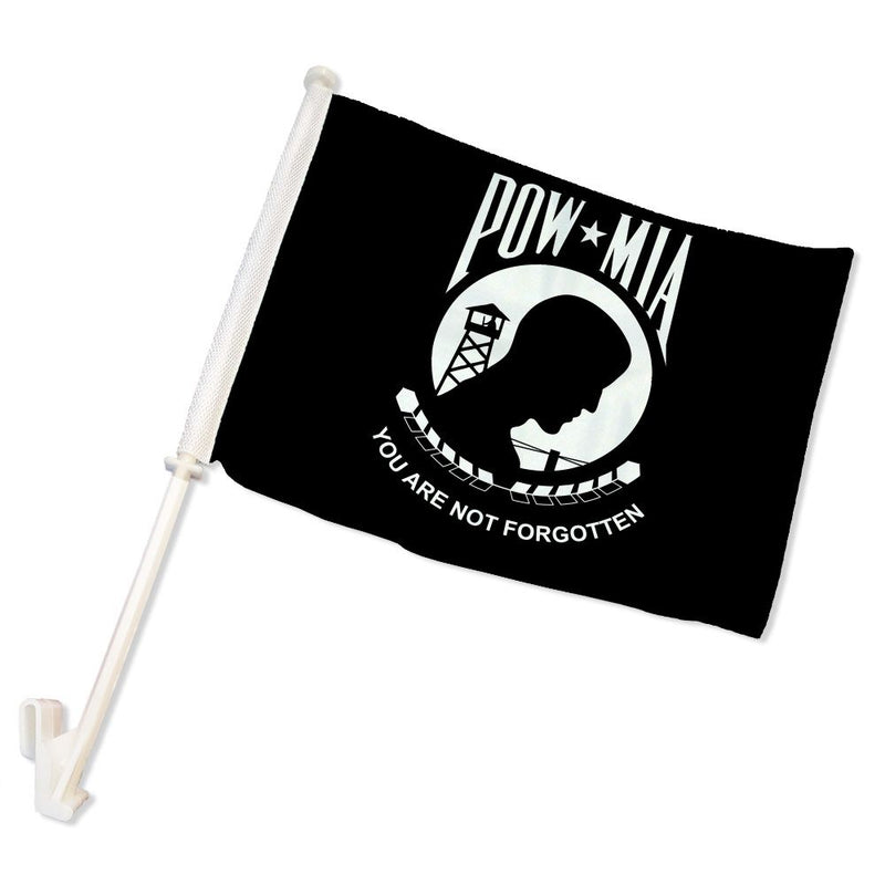 POW MIA Flag Car Flag Knit Double Sided USA
