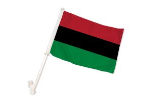 Afro African American Car Flags Tri Color Double Sided Car Flag - 12''X18'' 68D Knit Nylon
