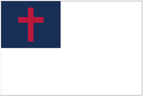 Christian 12"x18" Stick Flag ROUGH TEX® 100D 30" Wooden Stick