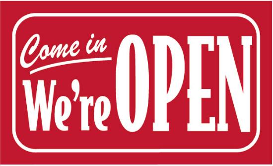 Come In We're Open 3'X5' Flag ROUGH TEX® 100D