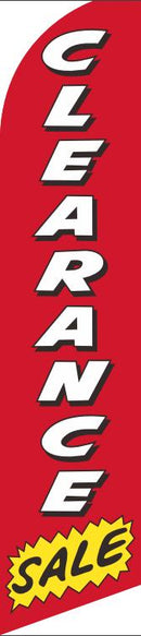 Clearance Sale Red 11.5'x2.5' Swooper Flag Rough Tex® Knit Feather