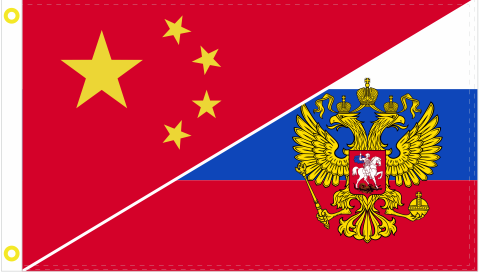Chinese Russian Blended 3'X5' Flag Rough Tex® 100D