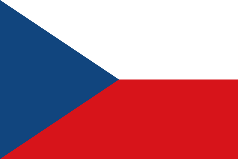 Czech Republic Flag Embossed License Plate