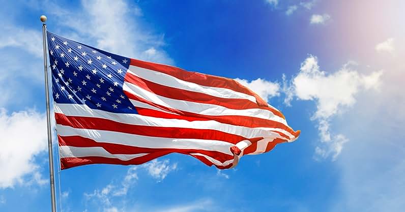 USA Embroidered Nylon USA Flag 10'x15' American Flags 10'x15' Feet