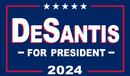DeSantis for President 2024 Blue 3'x5' Flag ROUGH TEX® 68D