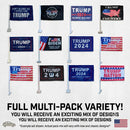 Trump Car Flag Mixed Assortment | MAGA & Celebration Designs | 12"x18" ROUGH TEX® Double Sided