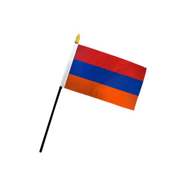 Armenia 4"x6" Stick Flag Flag ROUGH TEX® Armenian Flags