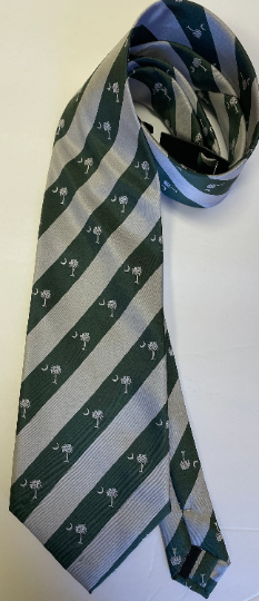 South Carolina Green & Silver Stripes Men's Ties