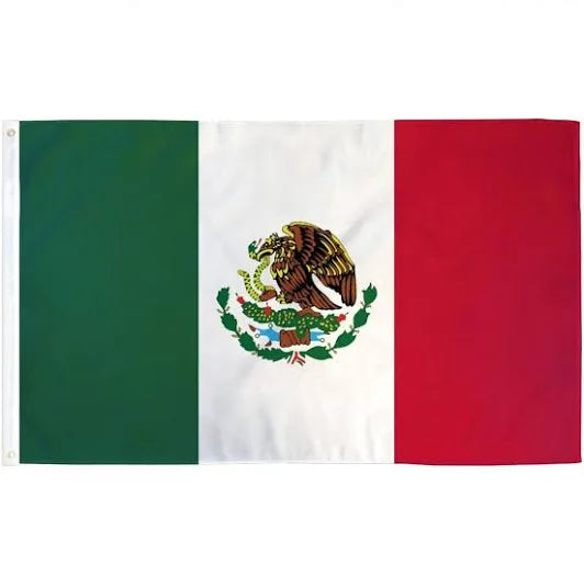 Mexican Flags 3'x5' Feet Mexico Polyester Printed Brass Grommets Wholesale