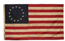 Betsy Ross American Vintage 100% Canvas Cotton 3x5 Feet 1776 USA embroidery 13 stars all sewn stripes Flag (six pack of flags)