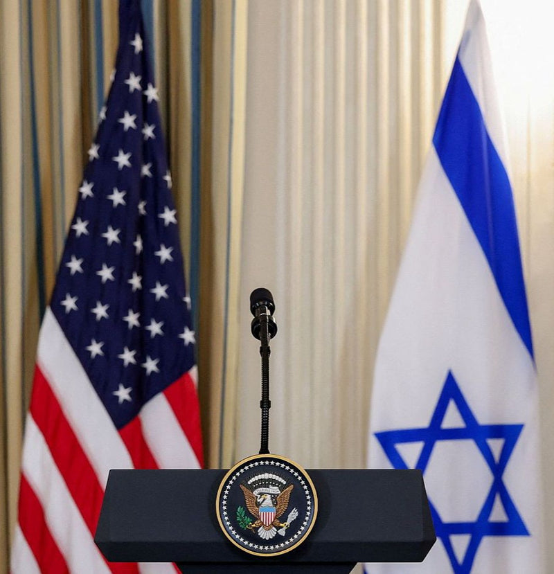 American Israel Indoor USA Flag Pole Kits Brass Eagle Star of David Gold Tassle Ropes Bases 8 Feet Oak Poles Israel & USA Golden Fringed Flags