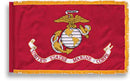 US Service Military Flags Gold Fringe Sleeve & POW MIA, USA American 3x5 Feet Indoor
