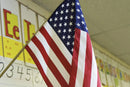American Classroom Flags 16"x24" USA 68D Nylon Sewn Edges Sturdy 36" 100% Natural Wooden Staffs