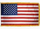 US Service Military Flags Gold Fringe Sleeve & POW MIA, USA American 3x5 Feet Indoor
