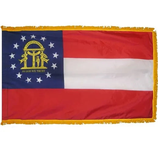 United States of America 3'x5' Embroidered Polyester Flag with Gold Fringe