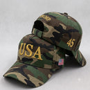 USA Camo Gold Letter Embroidered Hat | Patriotic Camouflage Hat