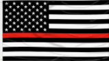 Fire Department Memorial USA 3'X5' Embroidered Flag ROUGH TEX® 600D Nylon with Sleeve & Tab