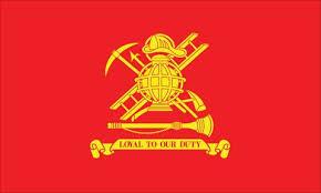 Fire Fighter 12"x18" Stick Flags Grave Markers 100D Flag Rough Tex Loyal to Our Duty