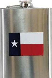 Texas Flag Flask Stainless Steel Six Ounce Color Gift Box