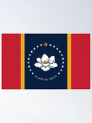 Mississippi Magnolia 8"x12" Wooden Stick Flags