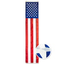 USA American Pulldown Banner 12.5"x80" Embroidered Flag ROUGH TEX® 420D Sewn Nylon Stripes