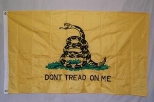Gadsden Double Sided Words 3'x5' Embroidered Flag ROUGH TEX® Cotton